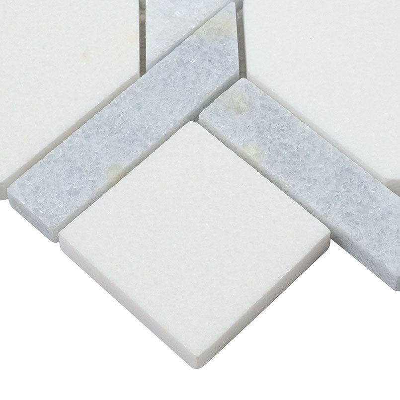 Azula Marble MSI Mosaic Tiles 11" X 11" Kaya Pattern MSI - Zicana Boutique - 4
