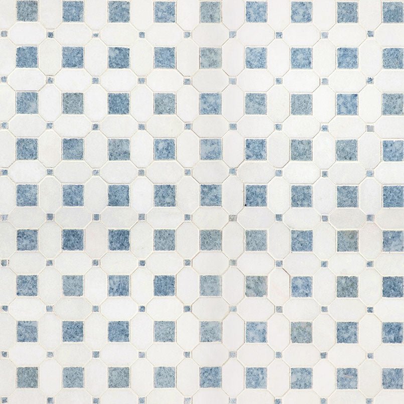 Azula Marble MSI Mosaic Tiles 12" X 12" Hatchwork Pattern MSI - Zicana Boutique - 3