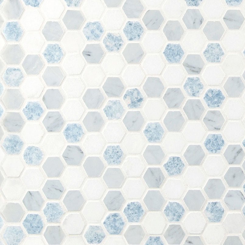 Azula Marble MSI Mosaic Tiles 12" X 12" Hexagon Pattern MSI - Zicana Boutique - 1