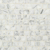 Bianco Carrara Marble Mosaic Broken Joint Artistic Tile - Zicana Boutique - 1