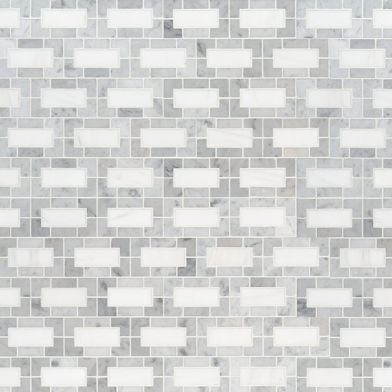 Bianco Dolomite Lynx Marble MSI Mosaic Tiles 12" X 12" MSI - Zicana Boutique - 3