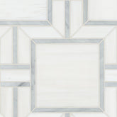 Bianco Dolomite Marble MSI Mosaic Tiles 12" X 12" Alana Pattern MSI - Zicana Boutique - 1
