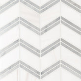 Bianco Dolomite Marble MSI Mosaic Tiles 12" X 12" Chevron Pattern MSI - Zicana Boutique - 1