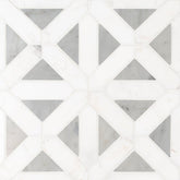 Bianco Dolomite Marble MSI Mosaic Tiles 12" X 12" Geometrica Pattern MSI - Zicana Boutique - 1