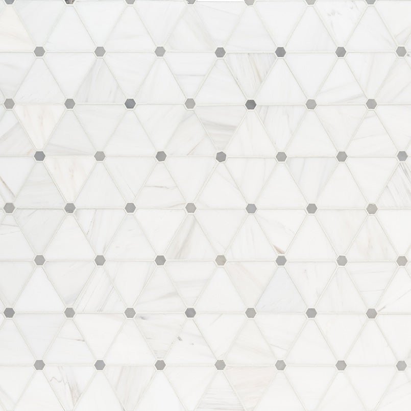 Bianco Dolomite Marble MSI Mosaic Tiles 12" X 14" Pinwheel Pattern MSI - Zicana Boutique - 3