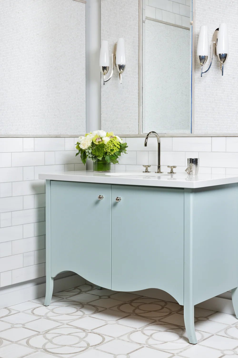 Bianco Dolomiti Dolomite Mosaic Honed Stone Broken Joint Artistic Tile - Zicana Boutique - 3