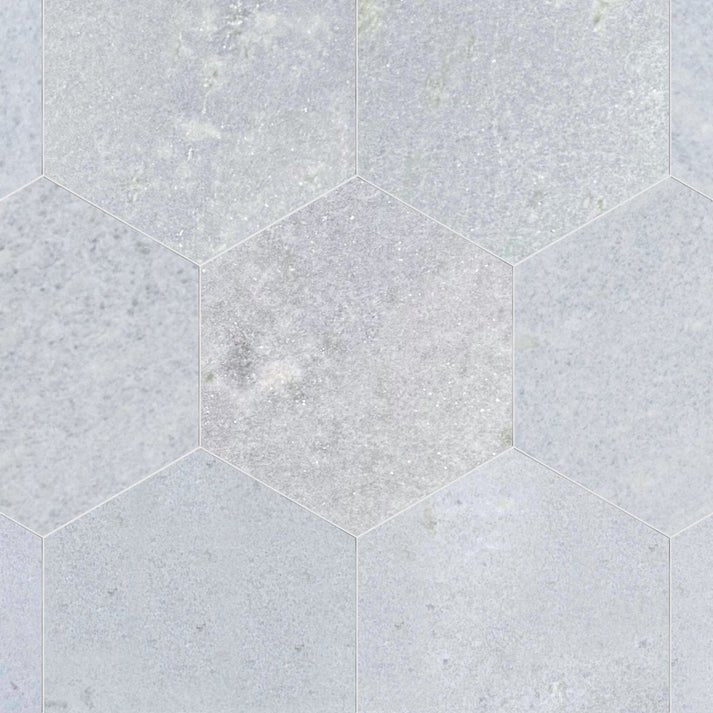 Blue Celest Polished Marble 10 1/2'' Hexagon Zicana Boutique - Zicana Boutique - 1