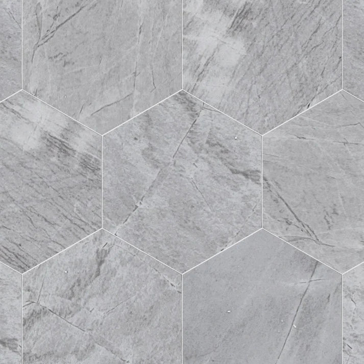 Blue De Savoy Polished Marble 10 1/2'' Hexagon Zicana Boutique - Zicana Boutique - 1