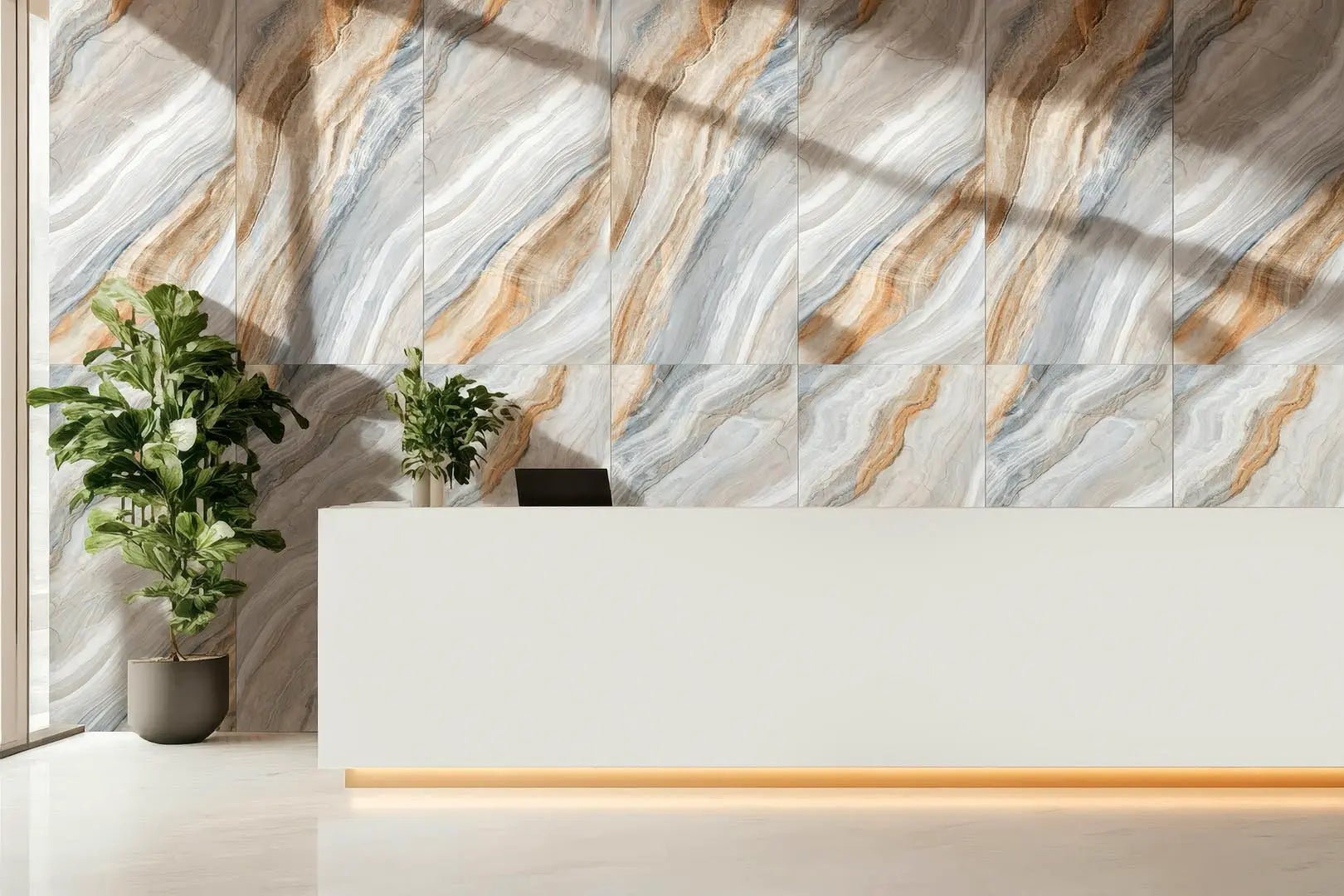 Blue Storm Onyx Raphael 48" x 96" Field Tile Raphael Porcelain - Zicana Boutique - 4