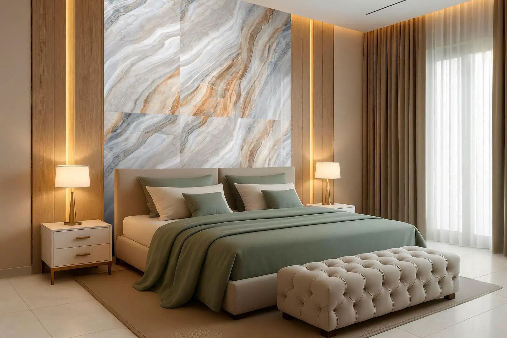 Blue Storm Onyx Raphael 48" x 96" Field Tile Raphael Porcelain - Zicana Boutique - 3