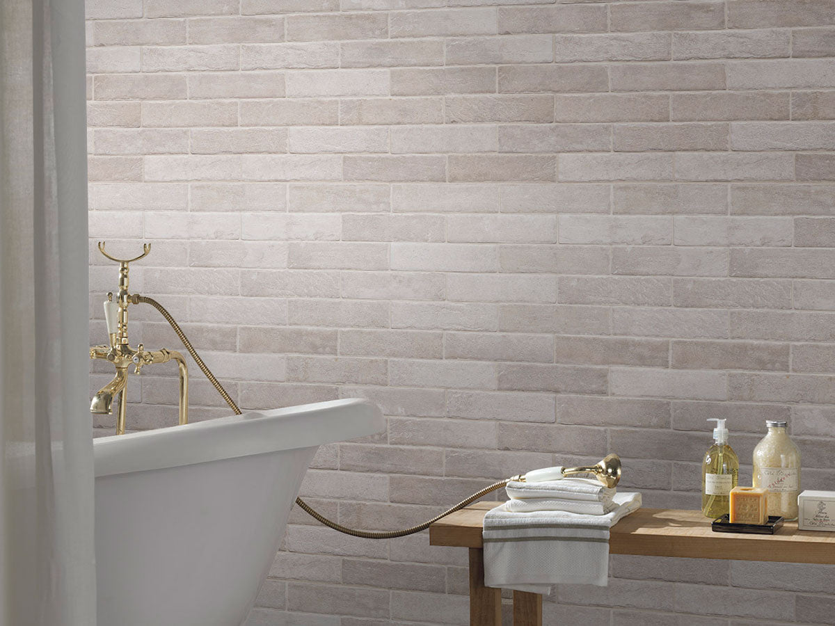 Brickstone Ivory Brick Porcelain MSI Field Tiles 2" X 10" MSI - Zicana Boutique - 6