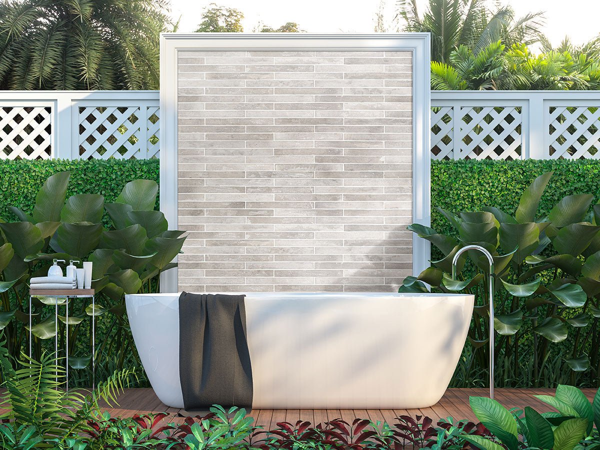 Brickstone Ivory Brick Porcelain MSI Field Tiles 2" X 18" MSI - Zicana Boutique - 6