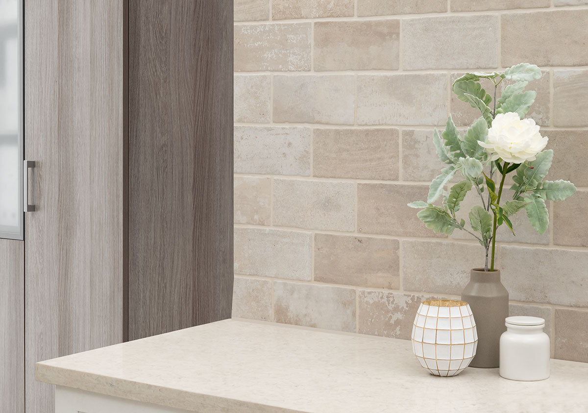 Brickstone Ivory Brick Porcelain MSI Field Tiles 5" X 10" MSI - Zicana Boutique - 7