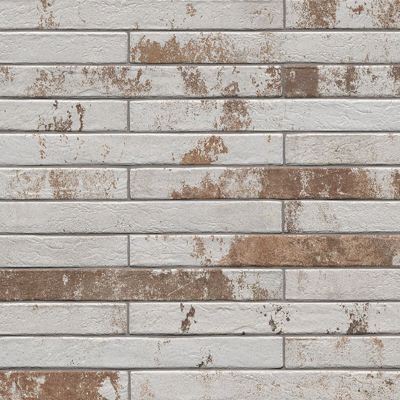 Brickstone Rustique White Brick Porcelain MSI Field Tiles 2" X 18" MSI - Zicana Boutique - 1