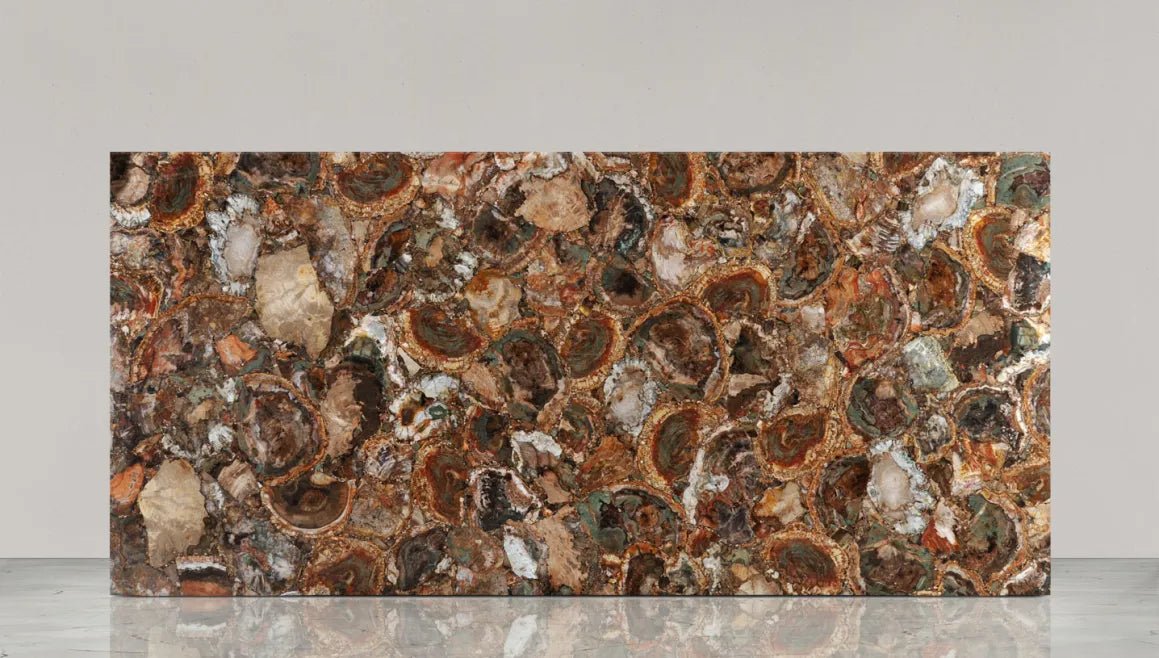 Brown Petrified Wood Precious Stone Zicana Boutique - Zicana Boutique - 11