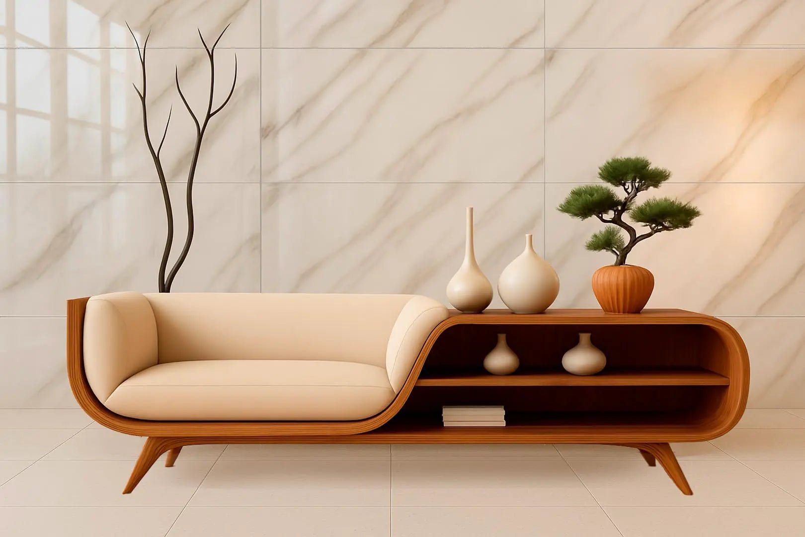 Calacatta Aline Raphael 48" x 96" Field Tile Raphael Porcelain - Zicana Boutique - 2