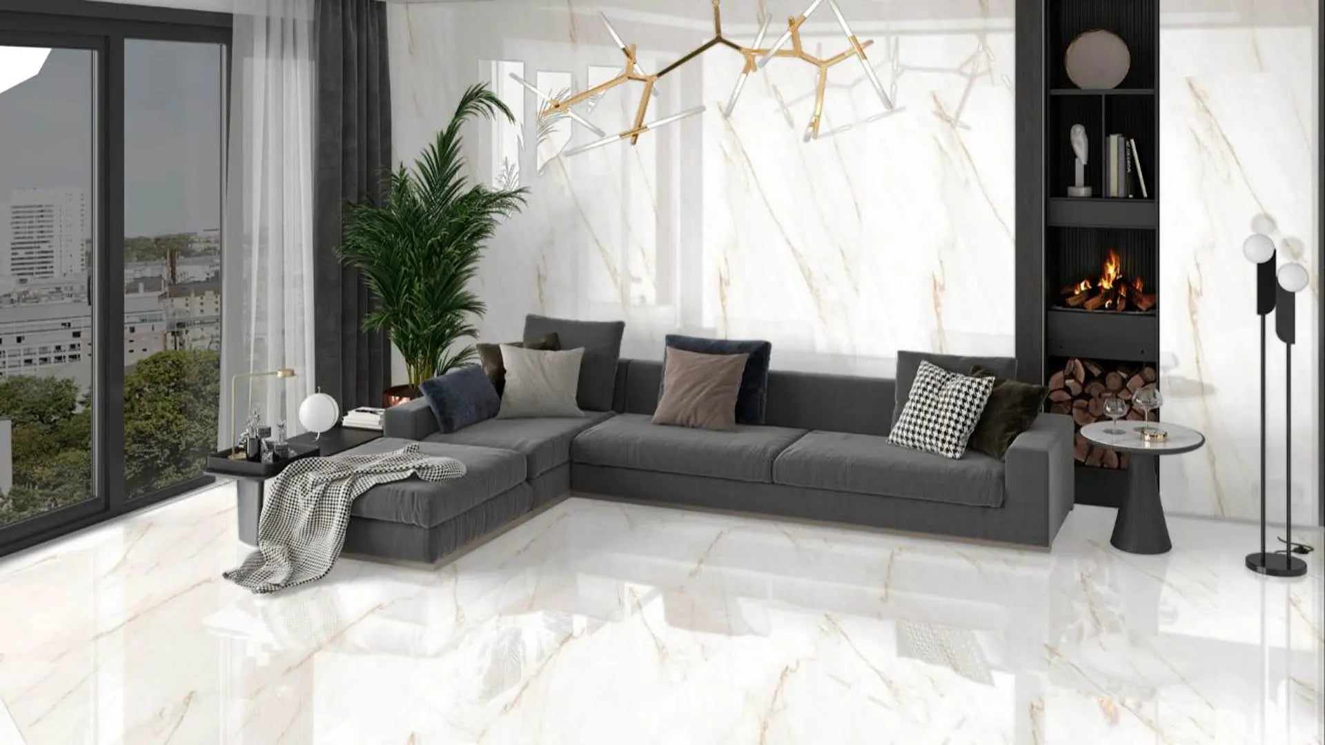 Calacatta Crema Raphael 32" x 32" Field Tile Raphael Porcelain - Zicana Boutique - 3