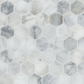 Calacatta Cressa Marble MSI Mosaic Tiles 12" X 12" Hexagon Pattern MSI - Zicana Boutique - 1