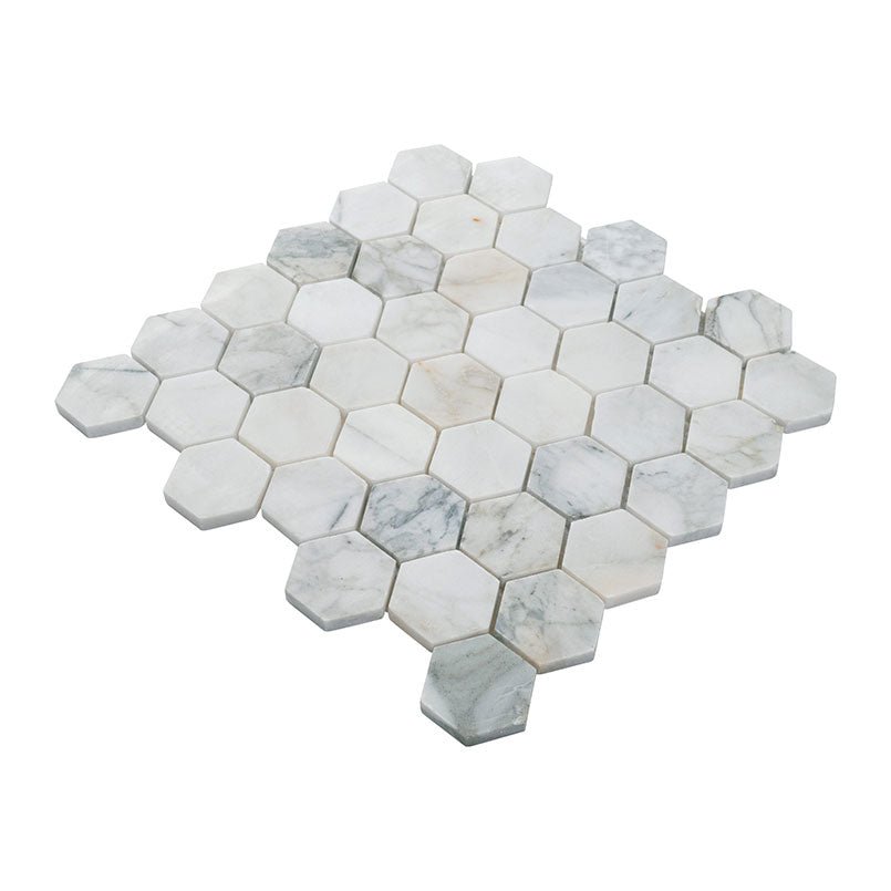 Calacatta Cressa Marble MSI Mosaic Tiles 12" X 12" Hexagon Pattern MSI - Zicana Boutique - 4
