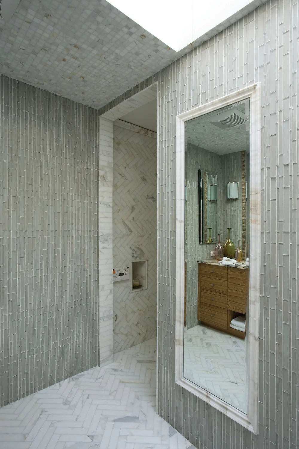 Calacatta Gold Marble Mosaic Broken Joint 3.0cm Artistic Tile - Zicana Boutique - 2
