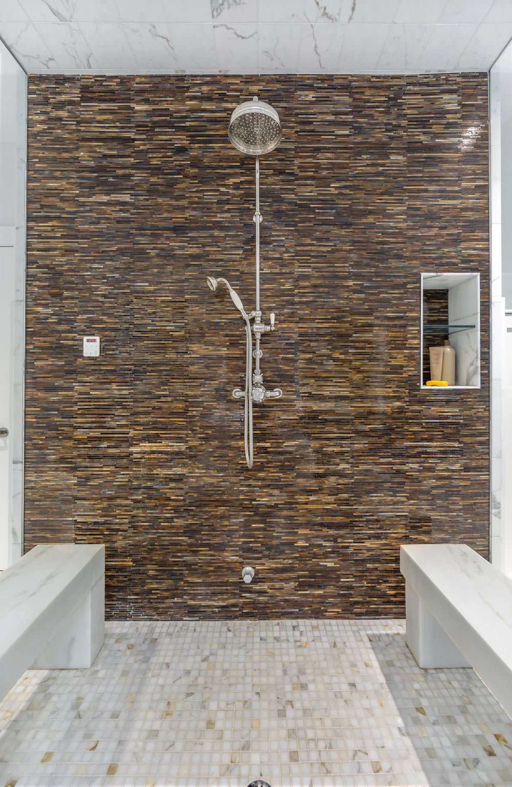 Calacatta Gold Marble Mosaic Straight Joint 1.5cm Artistic Tile - Zicana Boutique - 2