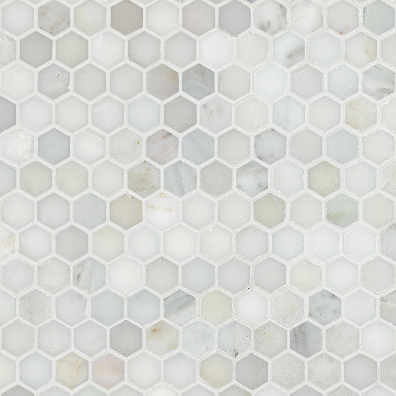 Calacatta Gold Marble MSI Mosaic Tiles 12" X 12" 1" Hexagon Pattern MSI - Zicana Boutique - 1