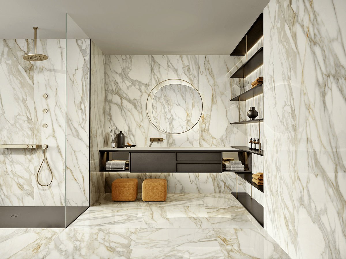 Calacatta Gold Marble Tile 18" x 18" Zicana Boutique - Zicana Boutique - 4