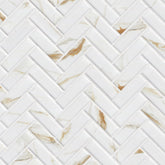 Calacatta Gold Porcelain MSI Field Tiles 1" X 3" Herringbone Pattern MSI - Zicana Boutique - 1