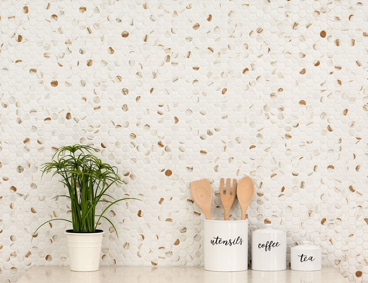 Calacatta Gold Porcelain MSI Field Tiles 11" X 12" Round Pattern MSI - Zicana Boutique - 2