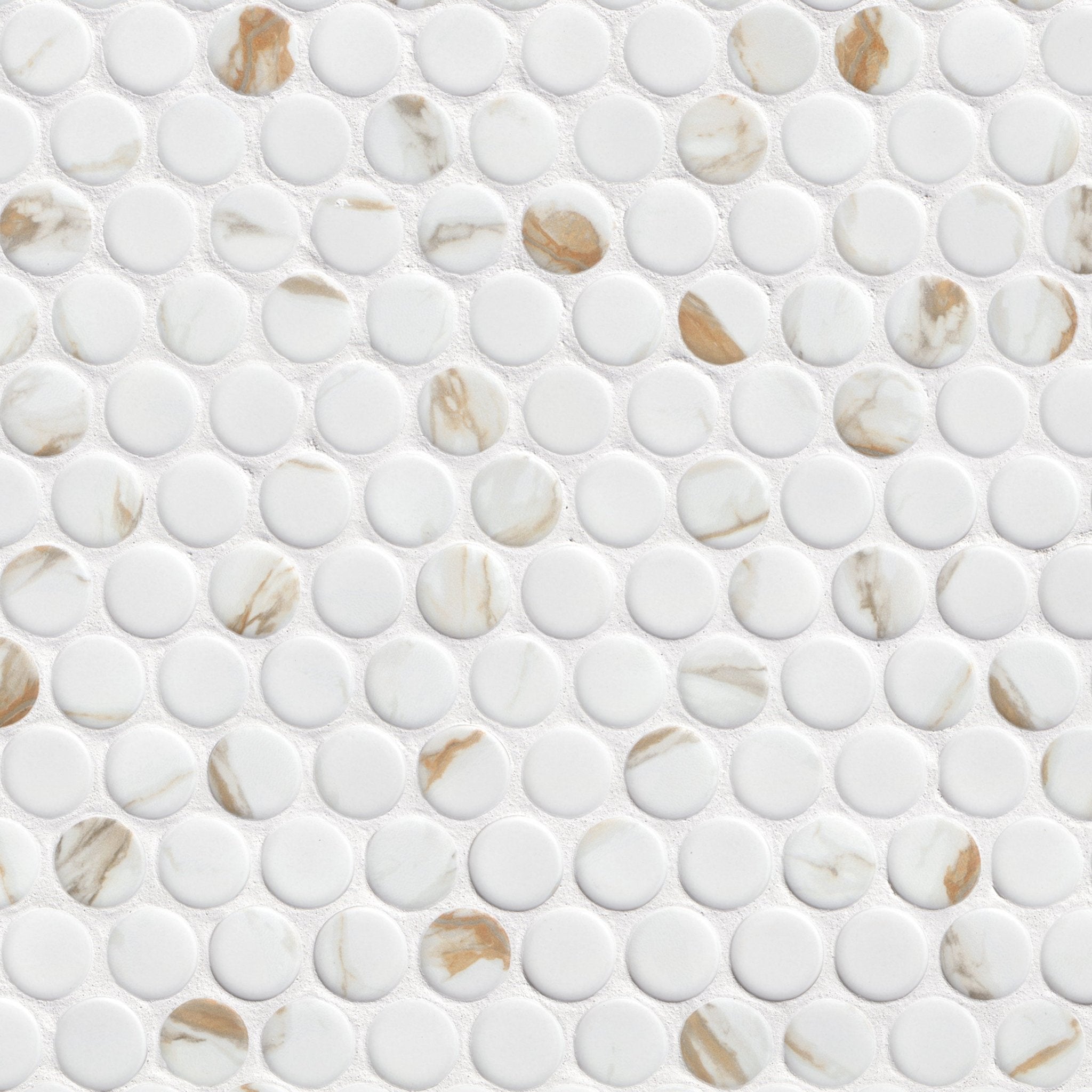 Calacatta Gold Porcelain MSI Field Tiles 11" X 12" Round Pattern MSI - Zicana Boutique - 1