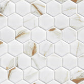 Calacatta Gold Porcelain MSI Field Tiles 2" Hexagon MSI - Zicana Boutique - 1