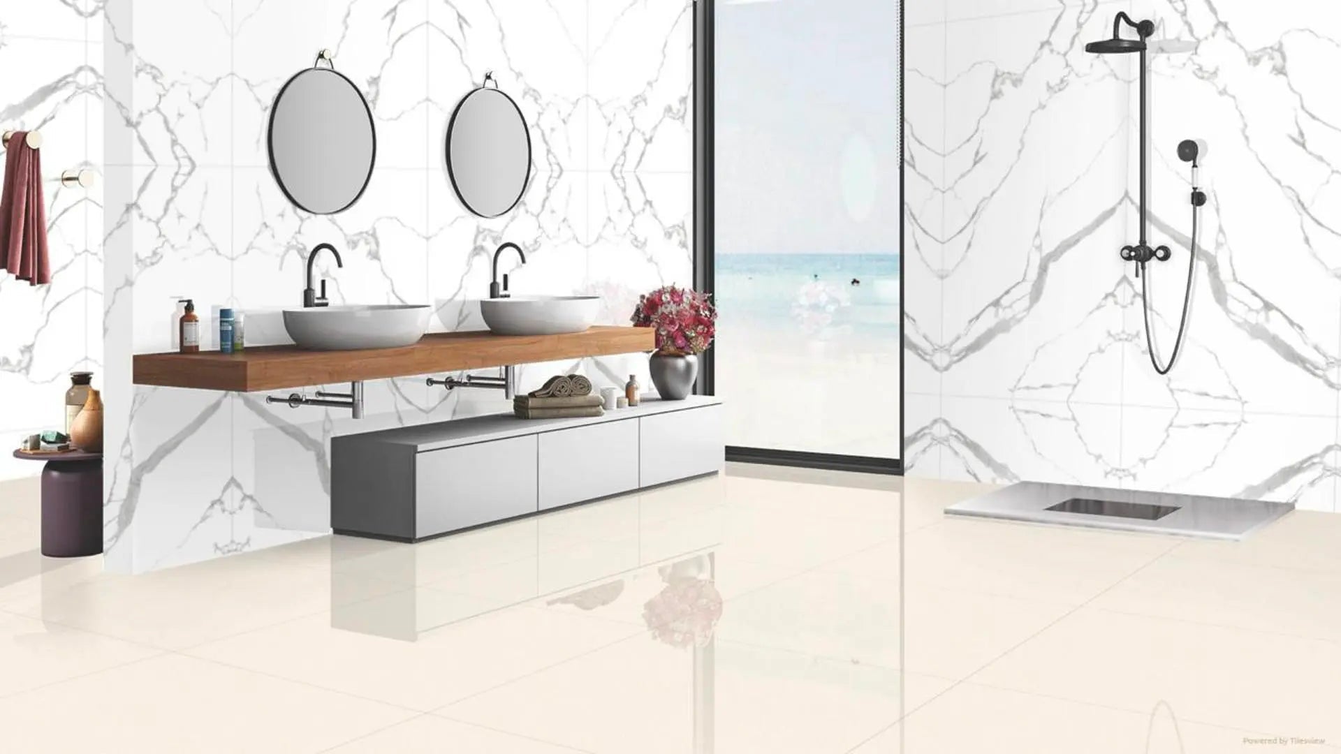 Calacatta Italia Raphael 48" x 96" Field Tile Raphael Porcelain - Zicana Boutique - 2