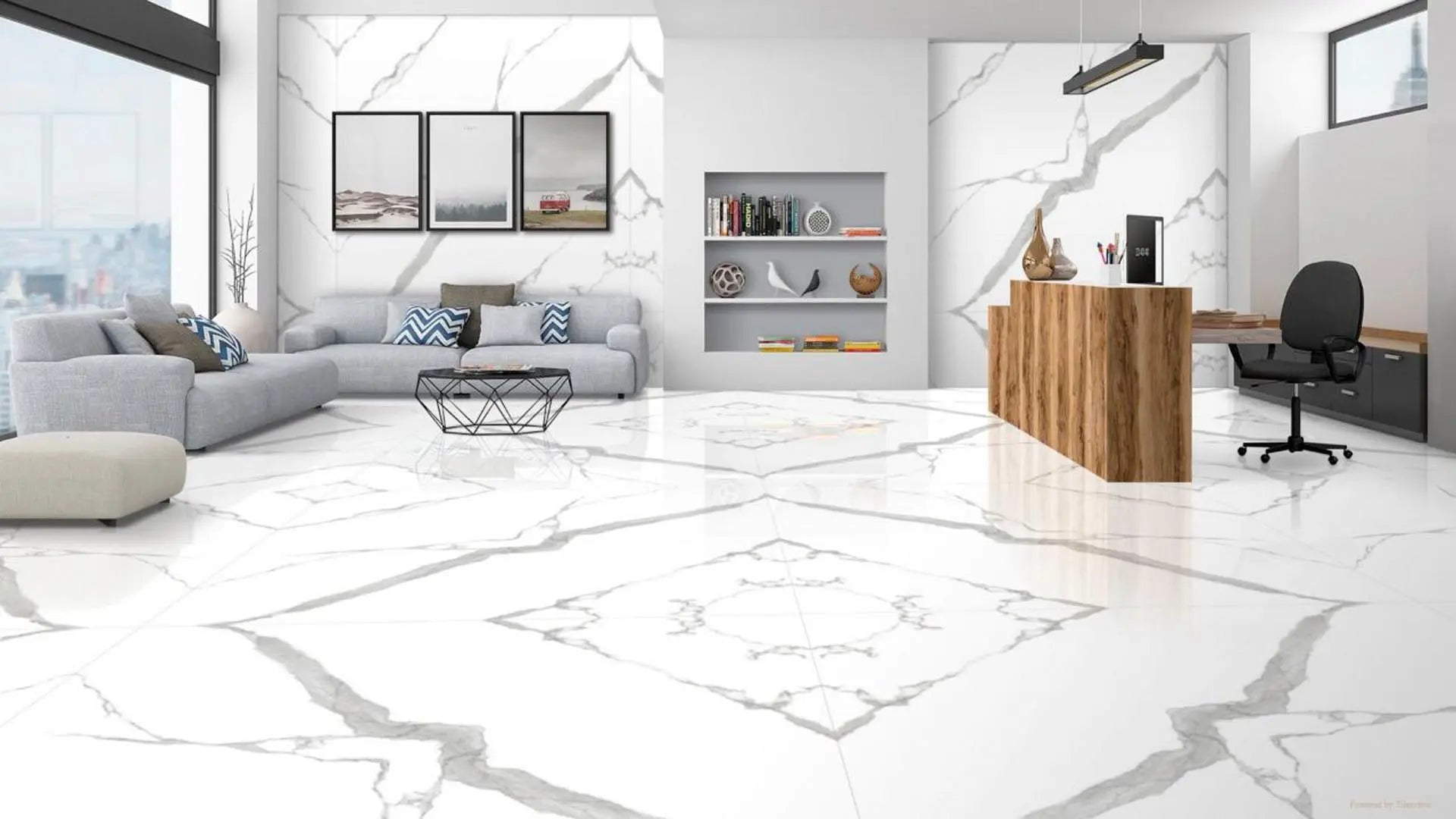 Calacatta Italia Raphael 48" x 96" Field Tile Raphael Porcelain - Zicana Boutique - 3