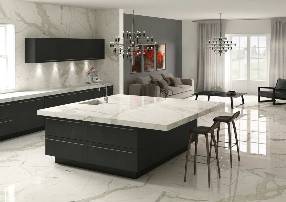 Calacatta Porcelain Field Tile 24" x 48" Artistic Tile - Zicana Boutique - 3