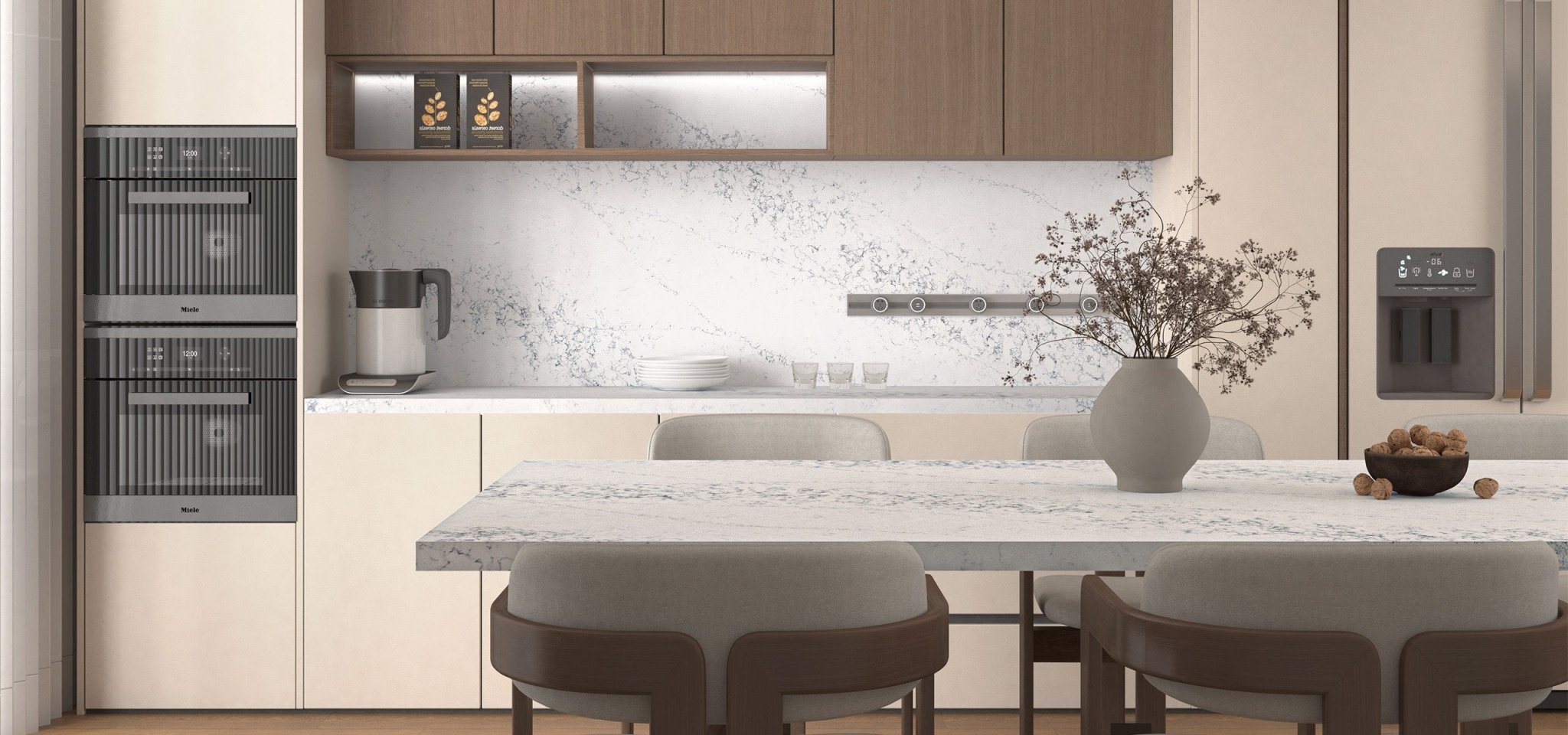 Calacatta Sienna Variant Quartz Variant- Zicana Boutique -2