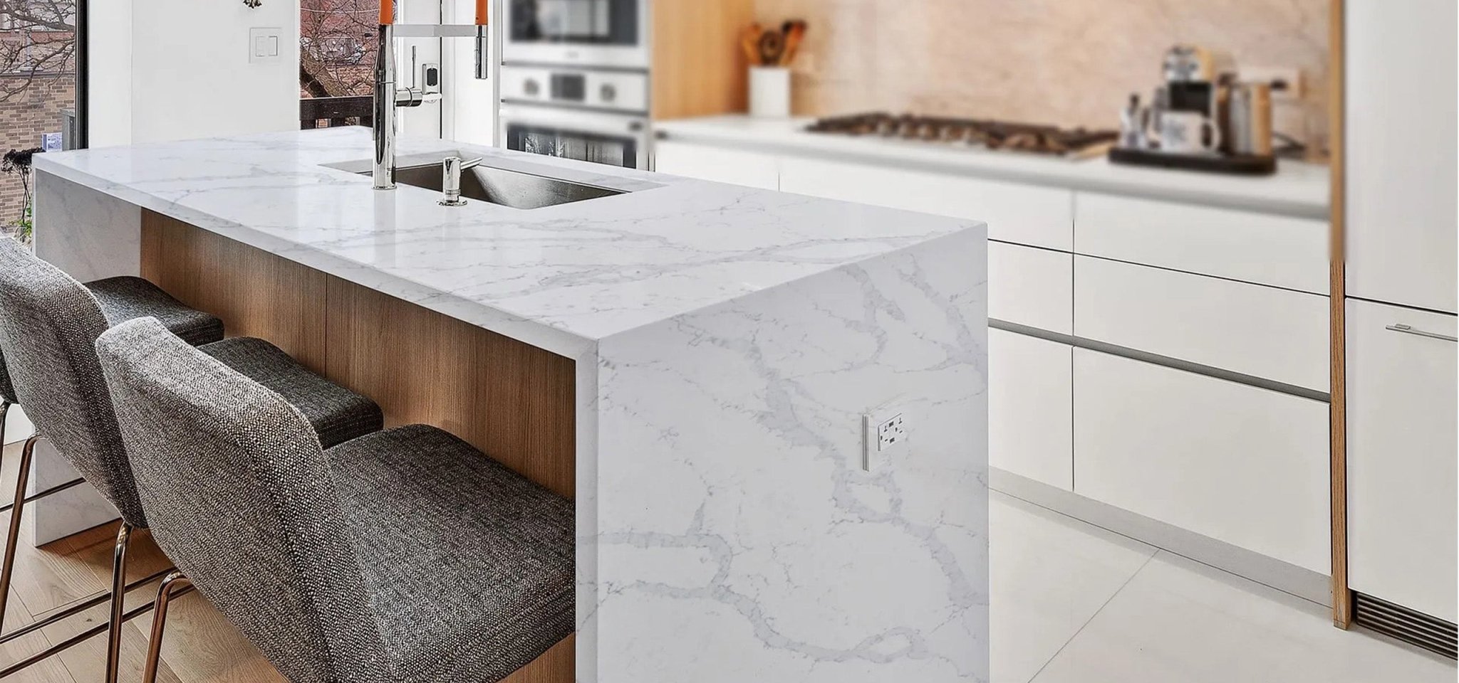 Calacatta Statuario Variant Quartz Variant- Zicana Boutique -2