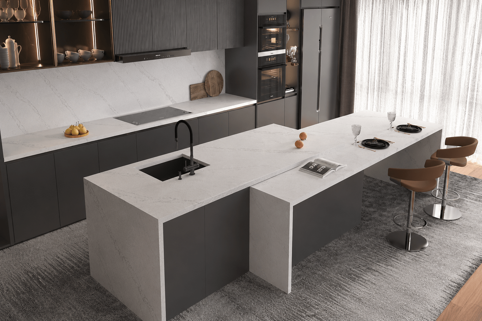 Calacatta Vesuvio Variant Quartz Variant- Zicana Boutique -2