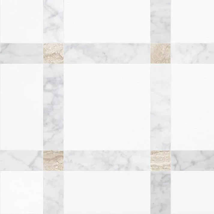 Callen Alpine Square Geometric Waterjet Tile Zicana Boutique - Zicana Boutique - 1