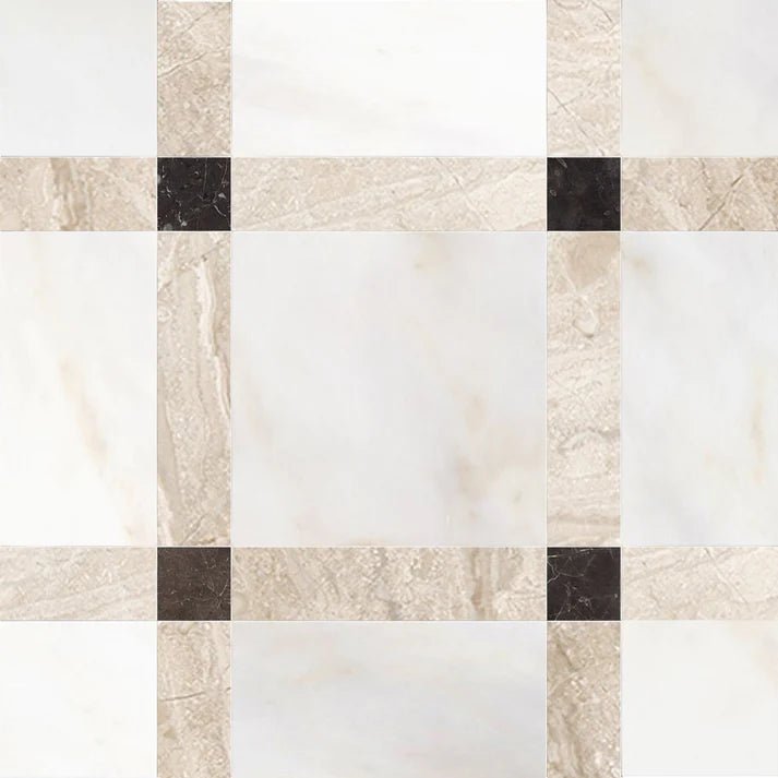 Callen Canyon Square Geometric Waterjet Tile Zicana Boutique - Zicana Boutique - 1