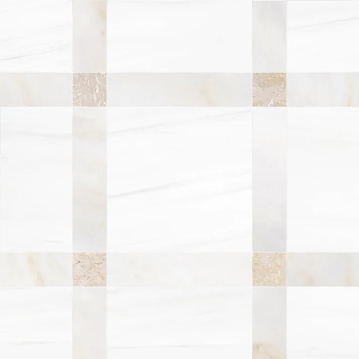 Callen Course Square Geometric Waterjet Tile Zicana Boutique - Zicana Boutique - 1