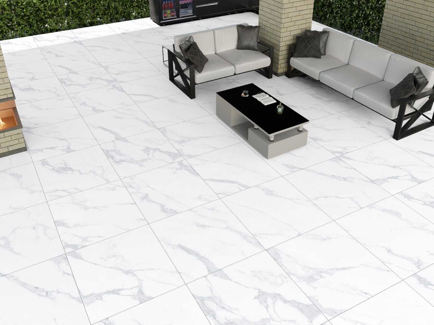 Carrara Nuova Porcelain Pavers 24" x 24" Italvivo - Zicana Boutique - 3