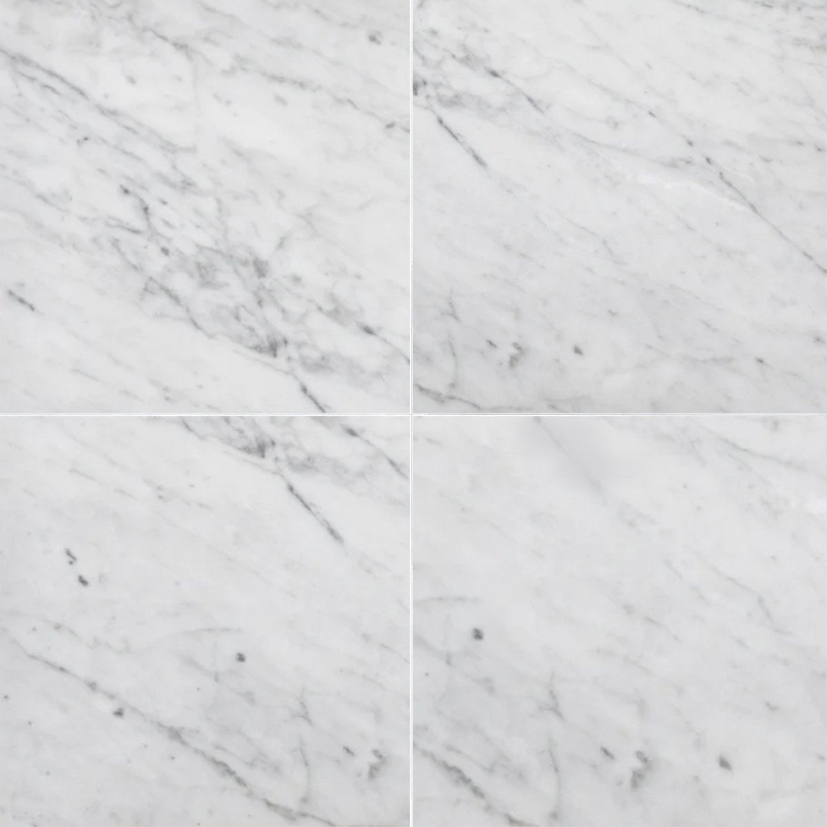 Carrara Polished Marble Field Tile 12''x12''x3/8'' Zicana Boutique - Zicana Boutique - 1