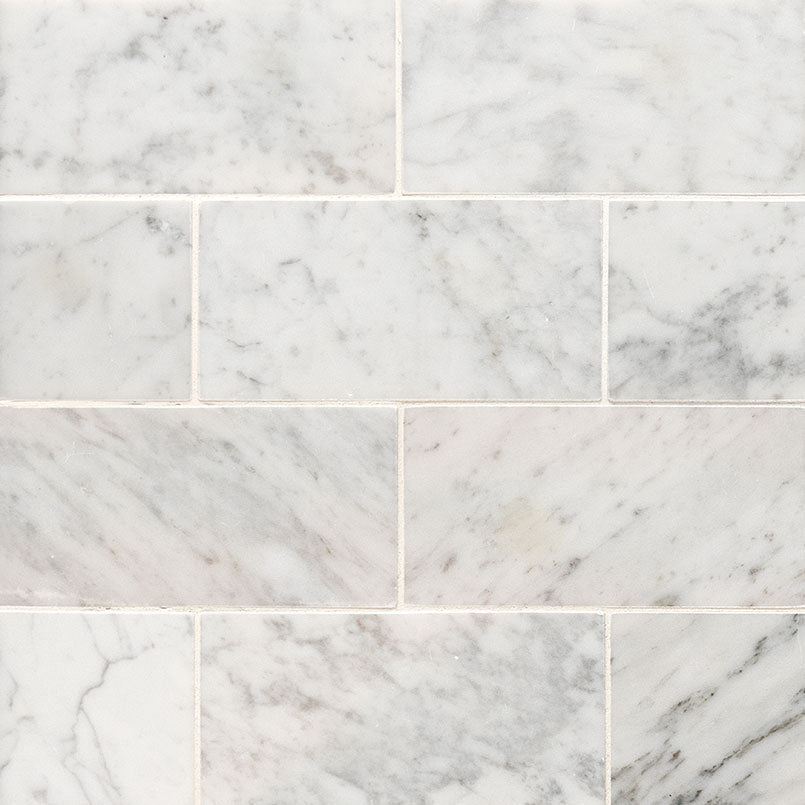 Carrara White Marble MSI Field Tiles 3" X 6" MSI - Zicana Boutique - 1