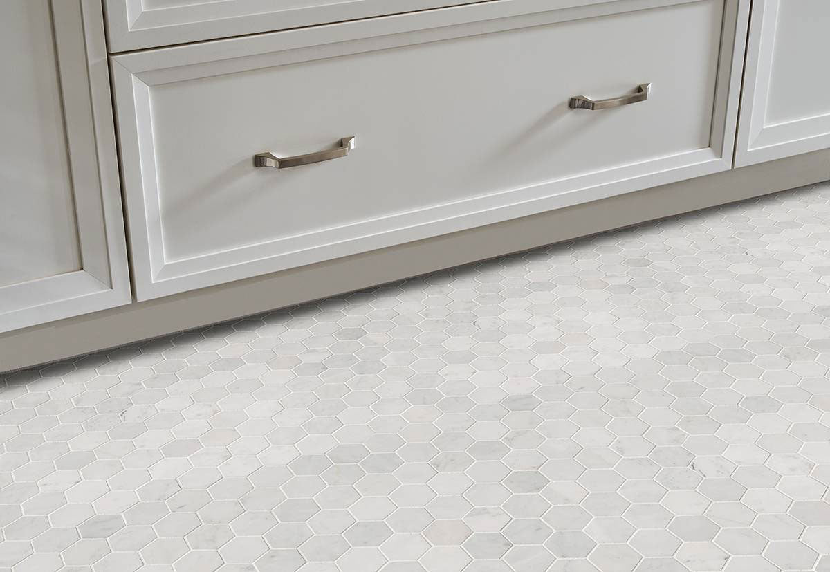 Carrara White Marble MSI Mosaic Tiles 12" X 12" 2" Hexagon Pattern MSI - Zicana Boutique - 6