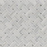 Carrara White Marble MSI Mosaic Tiles 12" X 12" Extra Basketweave Pattern MSI - Zicana Boutique - 1