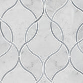 Carrara White Marble MSI Mosaic Tiles 9" X 12" Ellipsis Pattern MSI - Zicana Boutique - 1