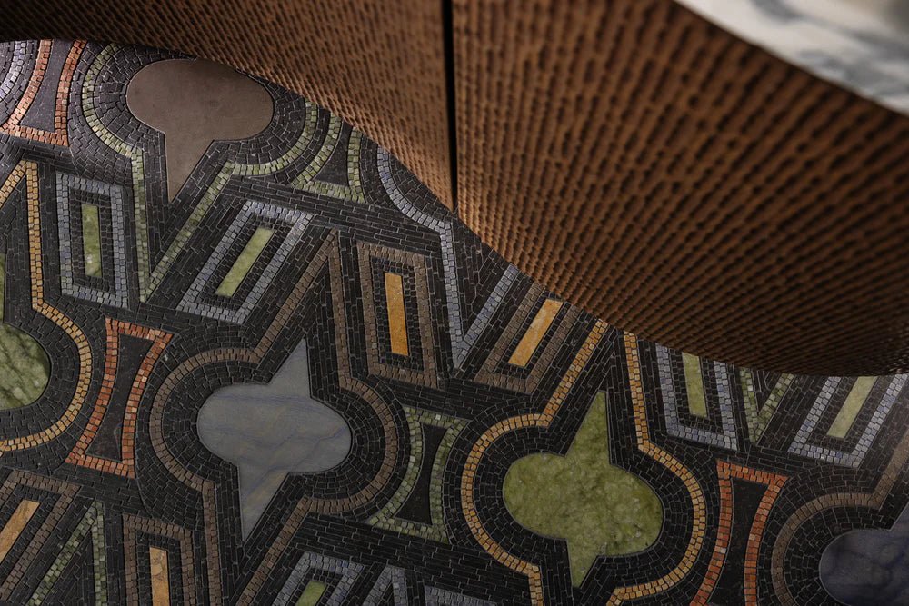 Casino Royale By Donghia Belgian Bluestone Waterjet Mosaic Zicana Boutique - Zicana Boutique - 5