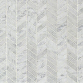 Chevron Bianco Carrara Marble Mosaic Artistic Tile - Zicana Boutique - 1