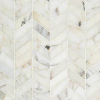 Chevron Calacatta Gold Marble Mosaic Zicana Boutique - Zicana Boutique - 1