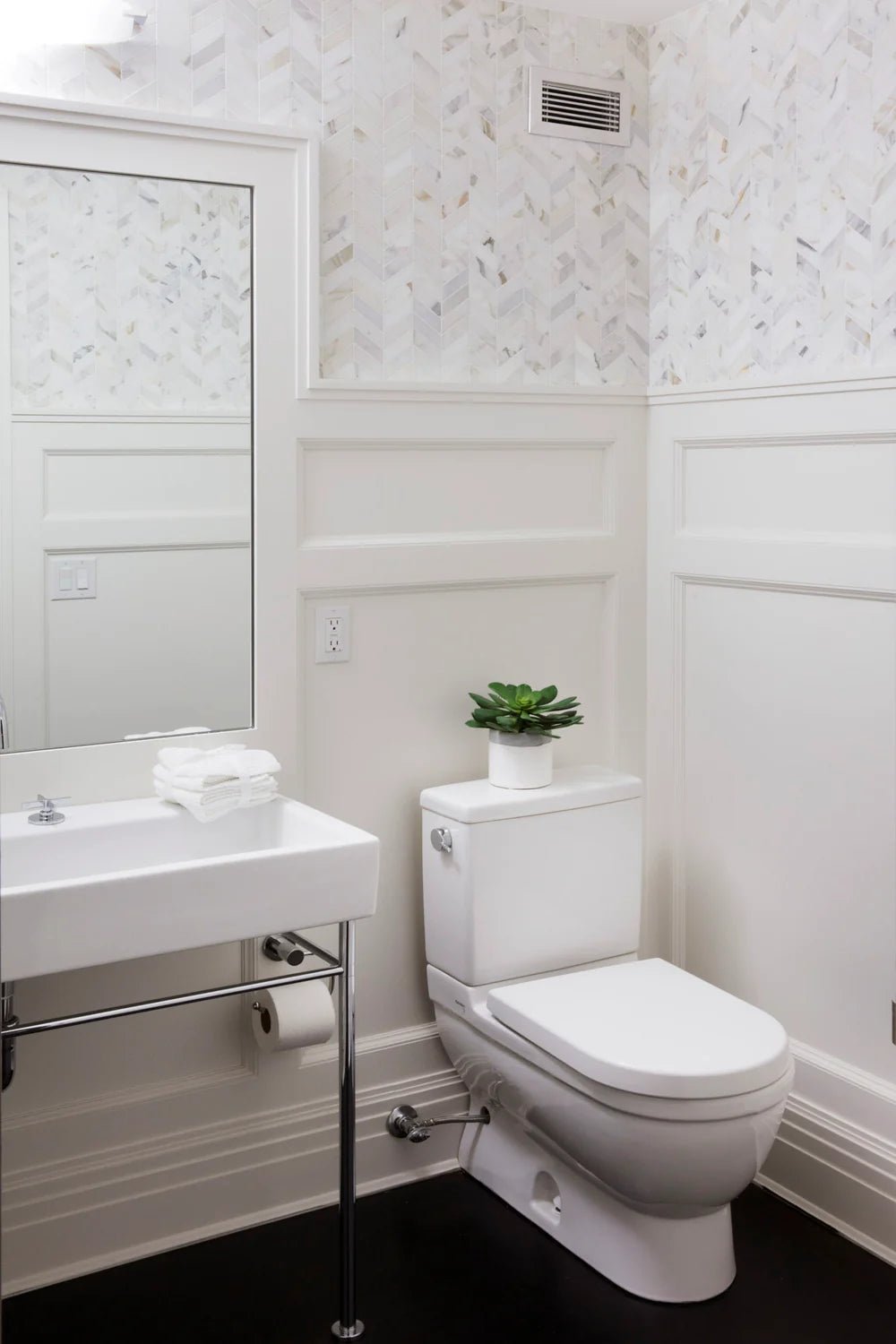 Chevron Calacatta Gold Marble Mosaic Zicana Boutique - Zicana Boutique - 2